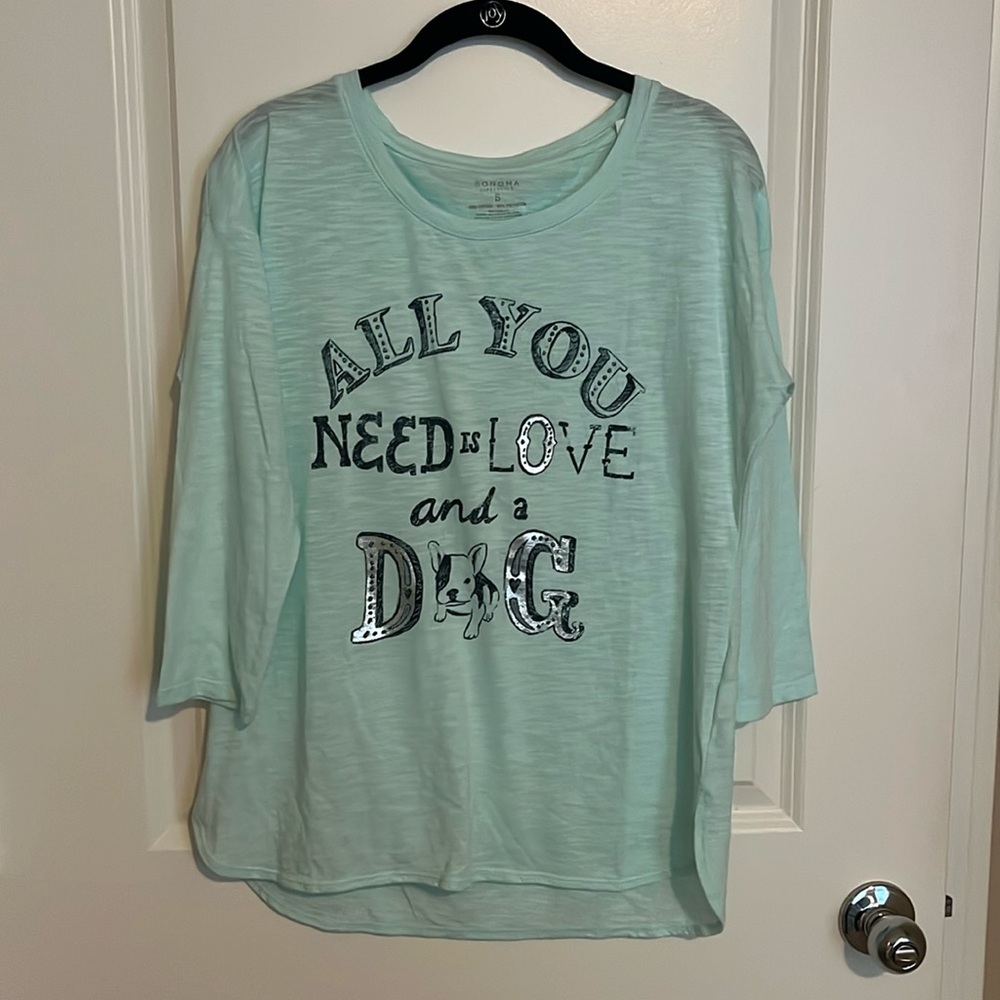 NWOT Sonoma 3/4” Sleeve Tee Size Small